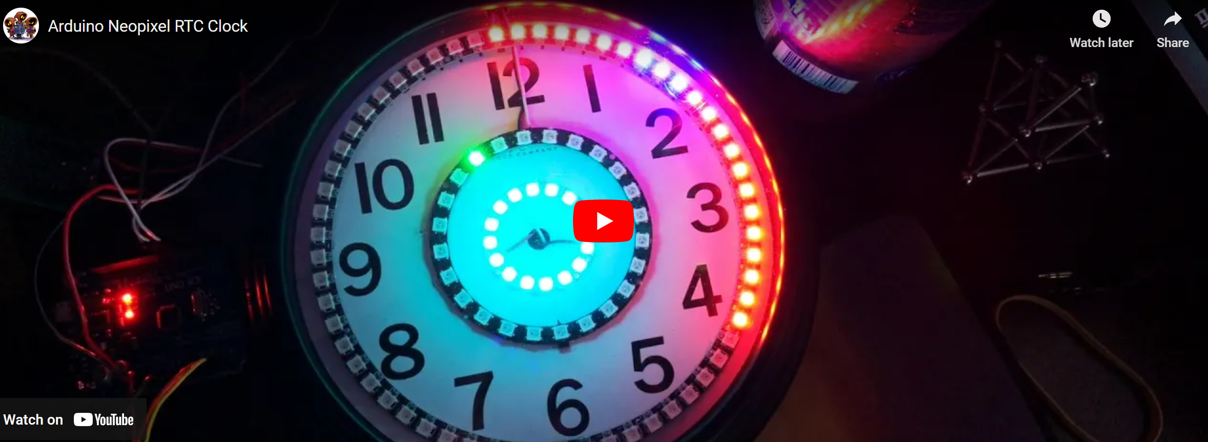 Arduino Neopixel RTC Clock